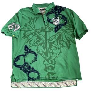 Vintage Coogi Men's Graphic Polo Shirt Streetwear Size XL